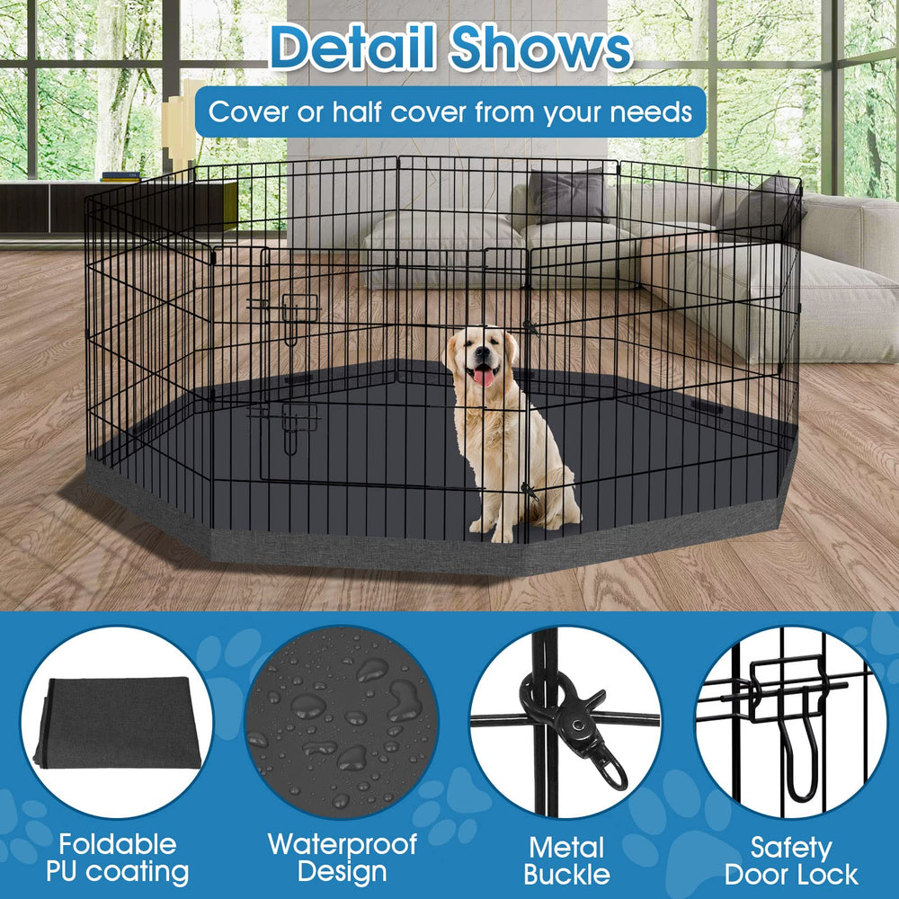 Peekaboo dog pen outdoor enclosure provides a safe, contained space.