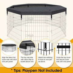 Peekaboo dog pen top cover mesh top improves airflow and comfort.