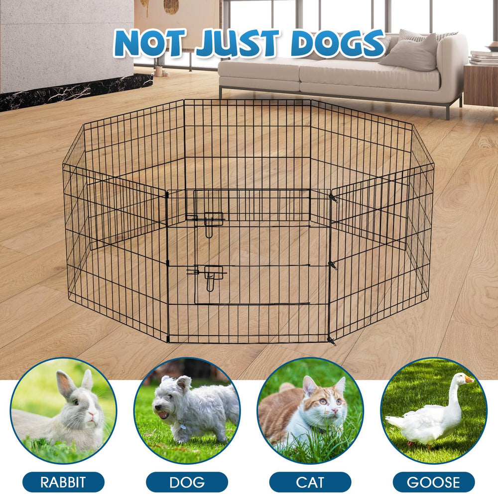 Peekaboo dog pen waterproof pad and cover are easy to clean and reuse.