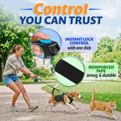Peflex one-click brake and lock provides instant stopping when needed.
