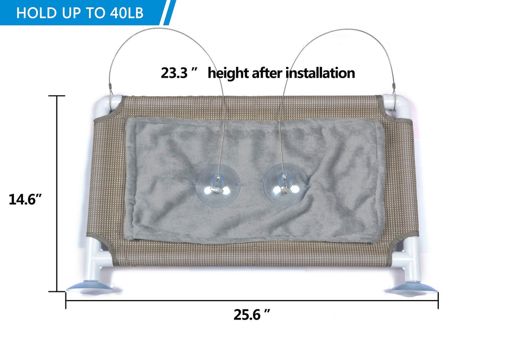 PEFUNY Cat Window Hammock with flannel cover adds cozy comfort and quick-drying warmth.
