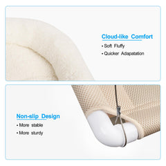 PEFUNY Fluffy Cat Window Bed breathable mesh keeps cats cool while they observe
