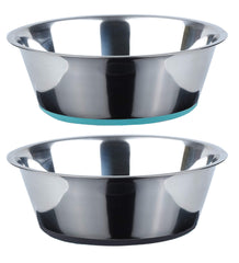 PEGGY11 deep stainless steel anti-slip dog bowl keeps meals in place.