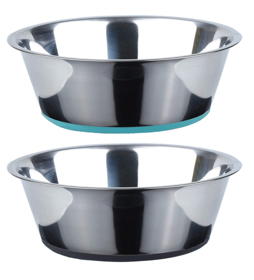 PEGGY11 deep stainless steel dog bowl bundle for durable, rust-resistant feeding