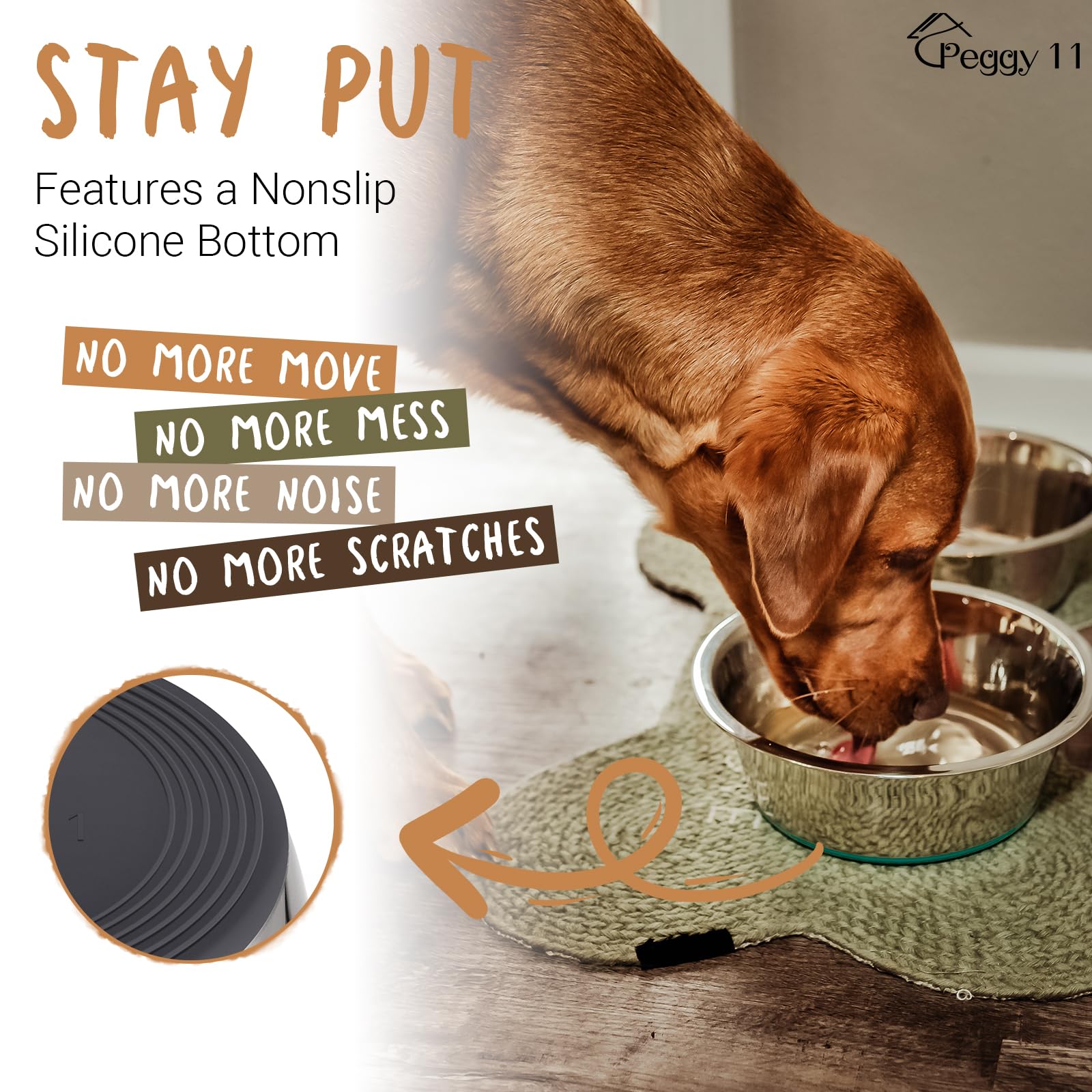PEGGY11 polished stainless surface is easy to clean.