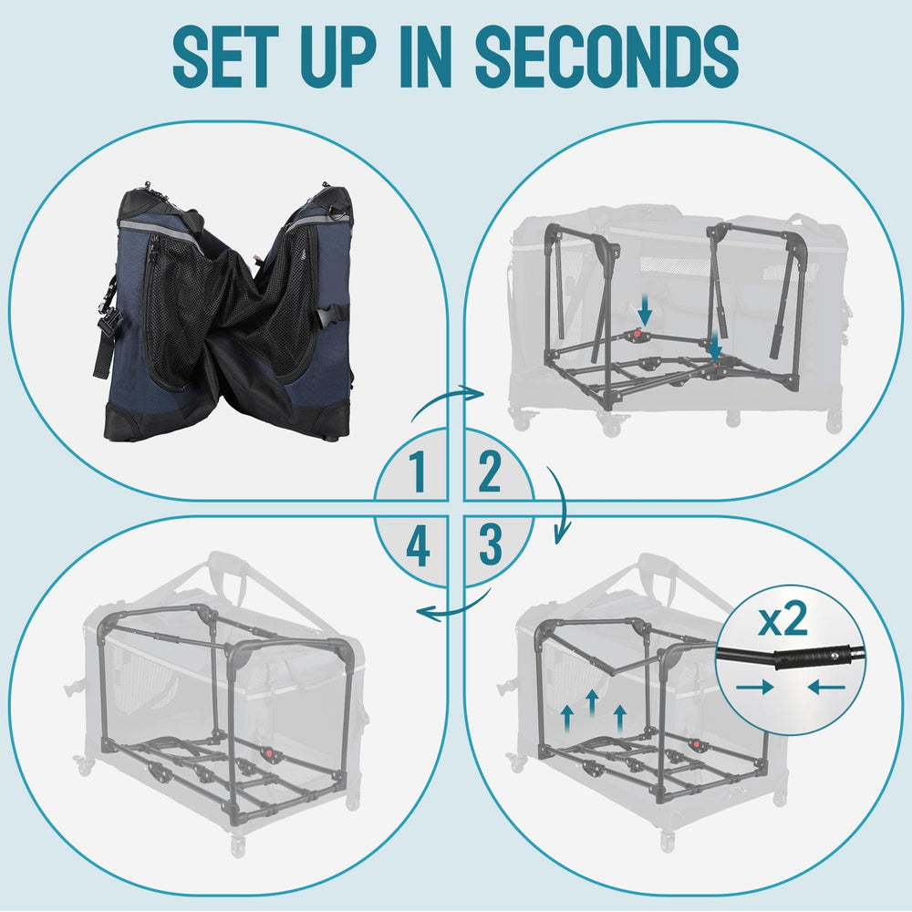 PEGIC breathable mesh panels ensure airflow and visibility for pets.