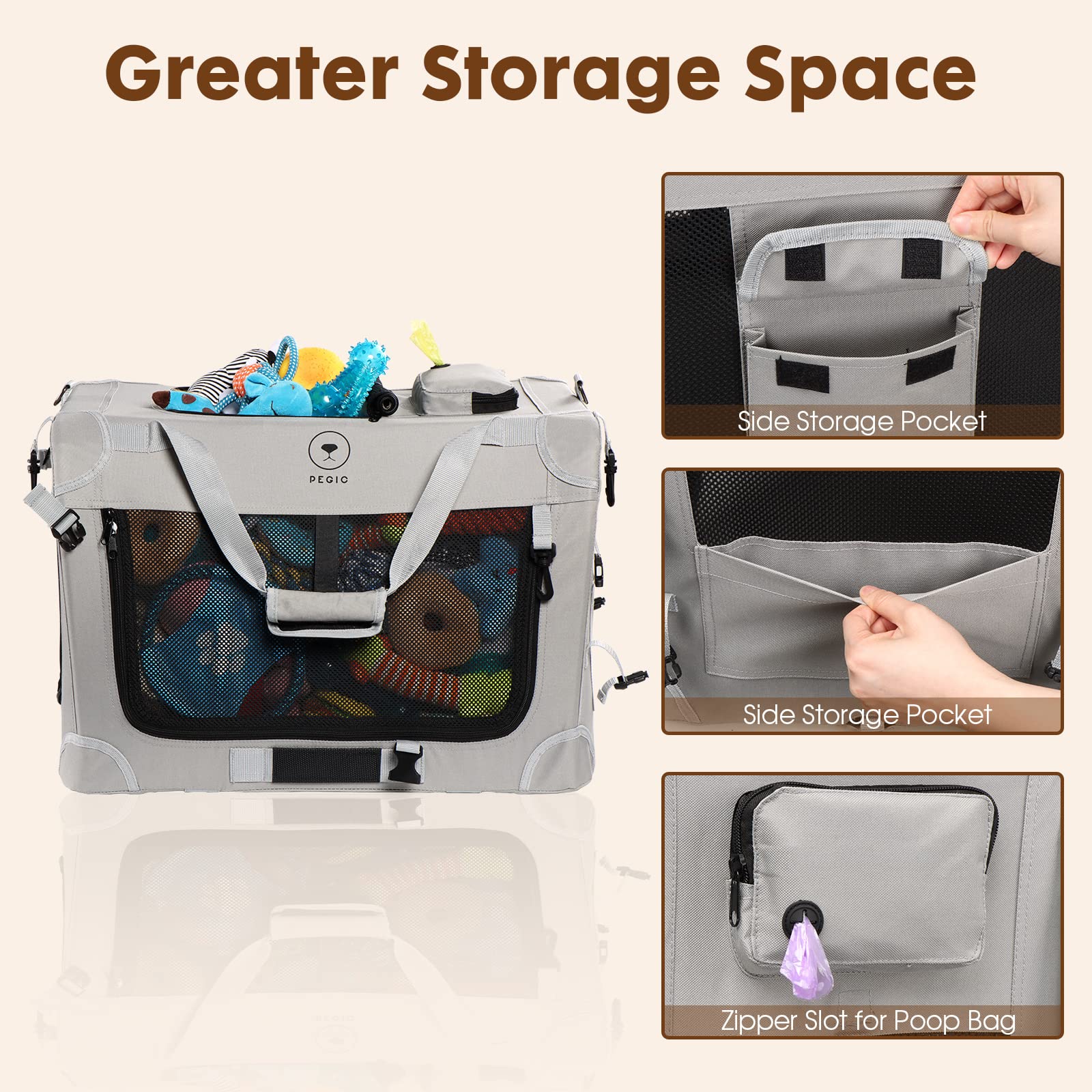 PEGIC dual-carry straps offer versatile handling during trips
