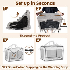 PEGIC carrier folding design reduces storage space when not in use