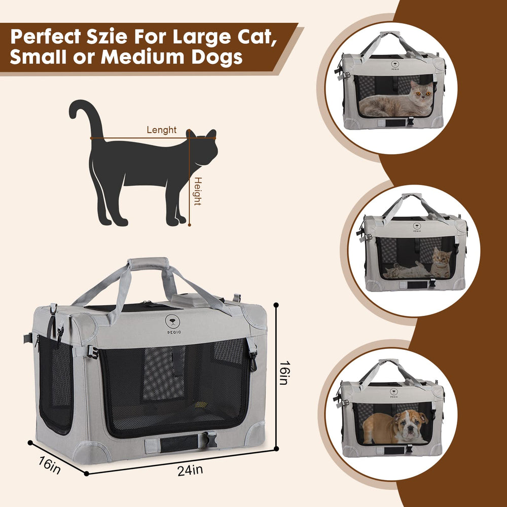 PEGIC fits two cats or a medium dog with ample space