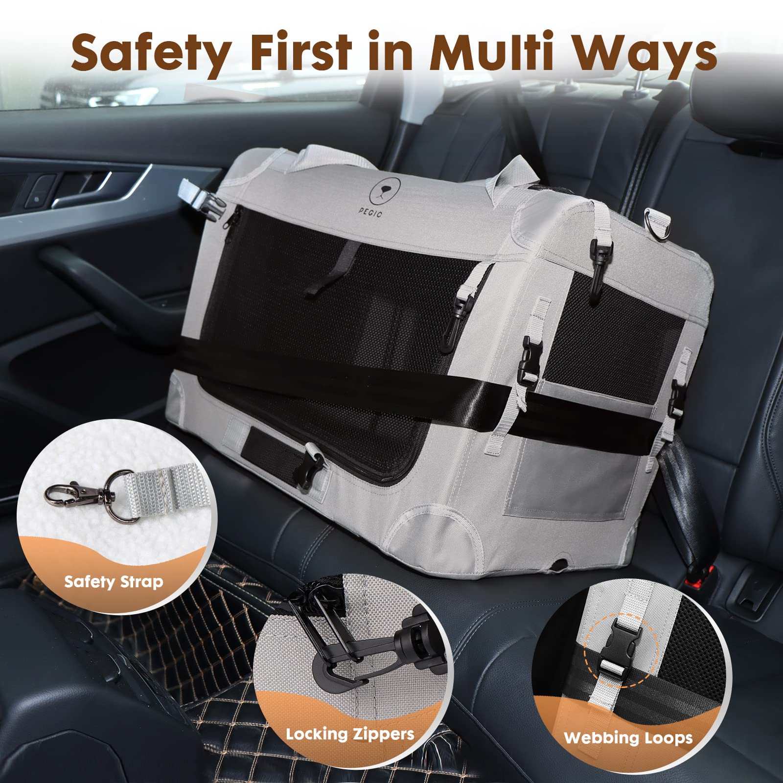 PEGIC extra-large interior with breathable mesh windows for comfort