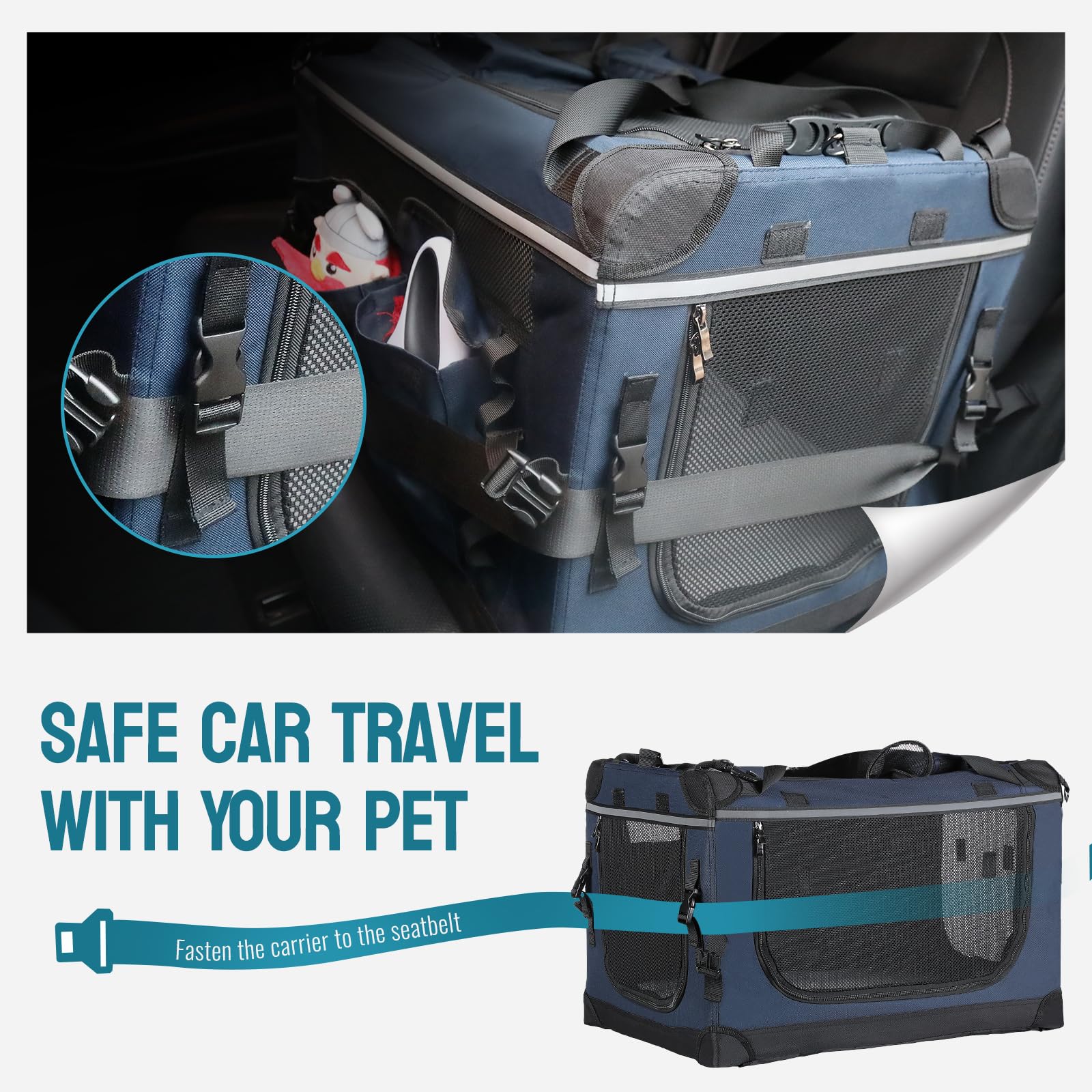 PEGIC internal safety tether keeps your pet safely inside.
