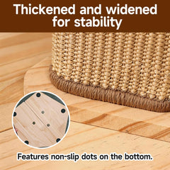 Side teaser ball on PEITA PET post adds interactive play during scratching sessions