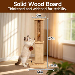 Sisal bottom mat on PEITA PET post supports paw engagement and furniture protection