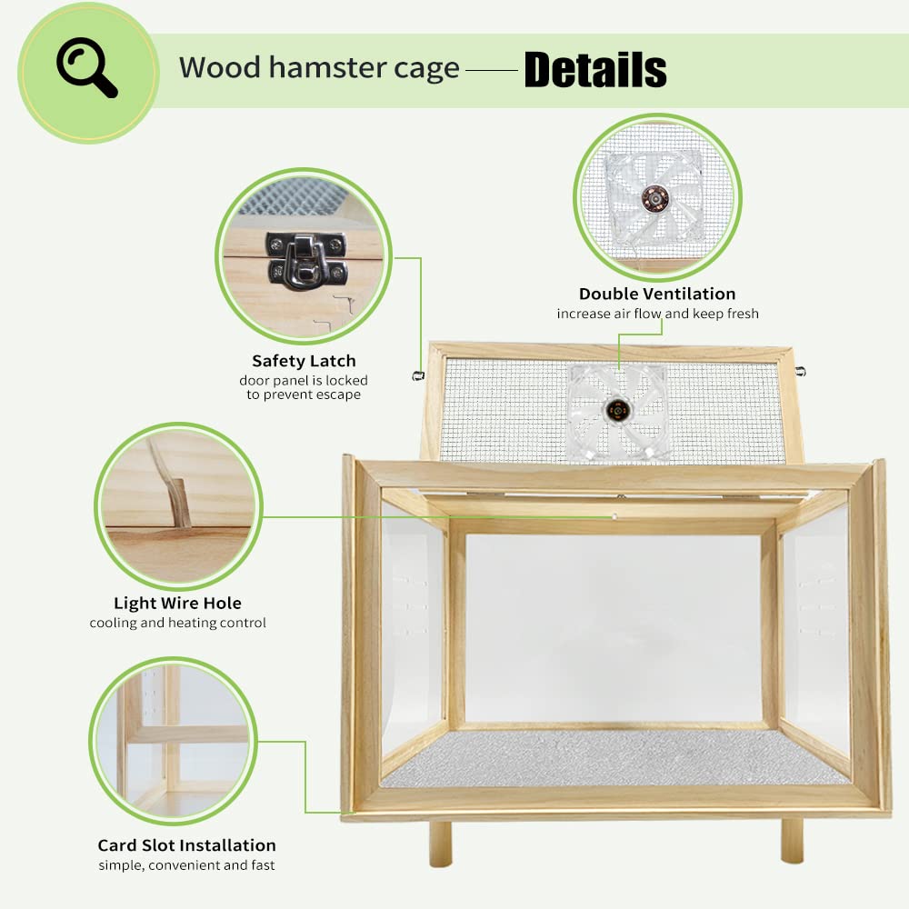 PEJOYT large hamster cage secure locking design prevents escapes during unattended times.