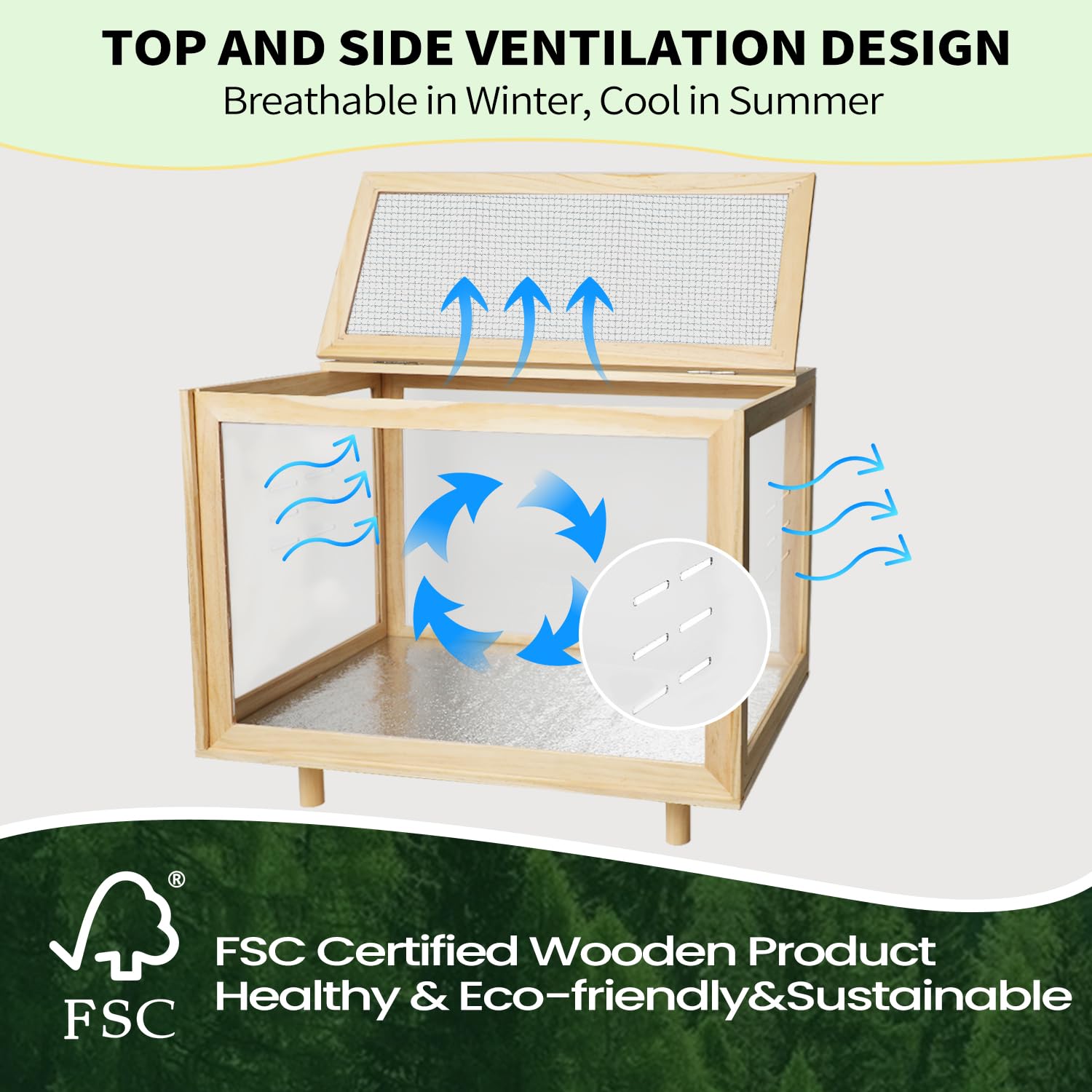 PEJOYT large hamster cage reinforced ventilation supports fresh air flow.