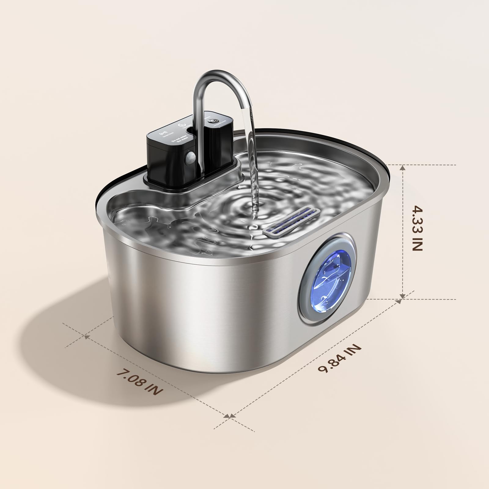 PEKTACO cat fountain in home promotes steady hydration indoors.