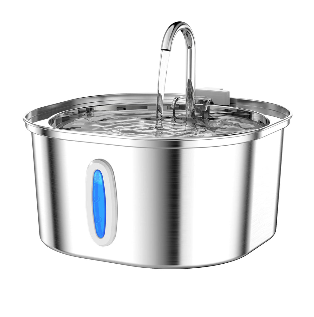 PEKTACO stainless steel cat fountain showing durable construction for daily hydration