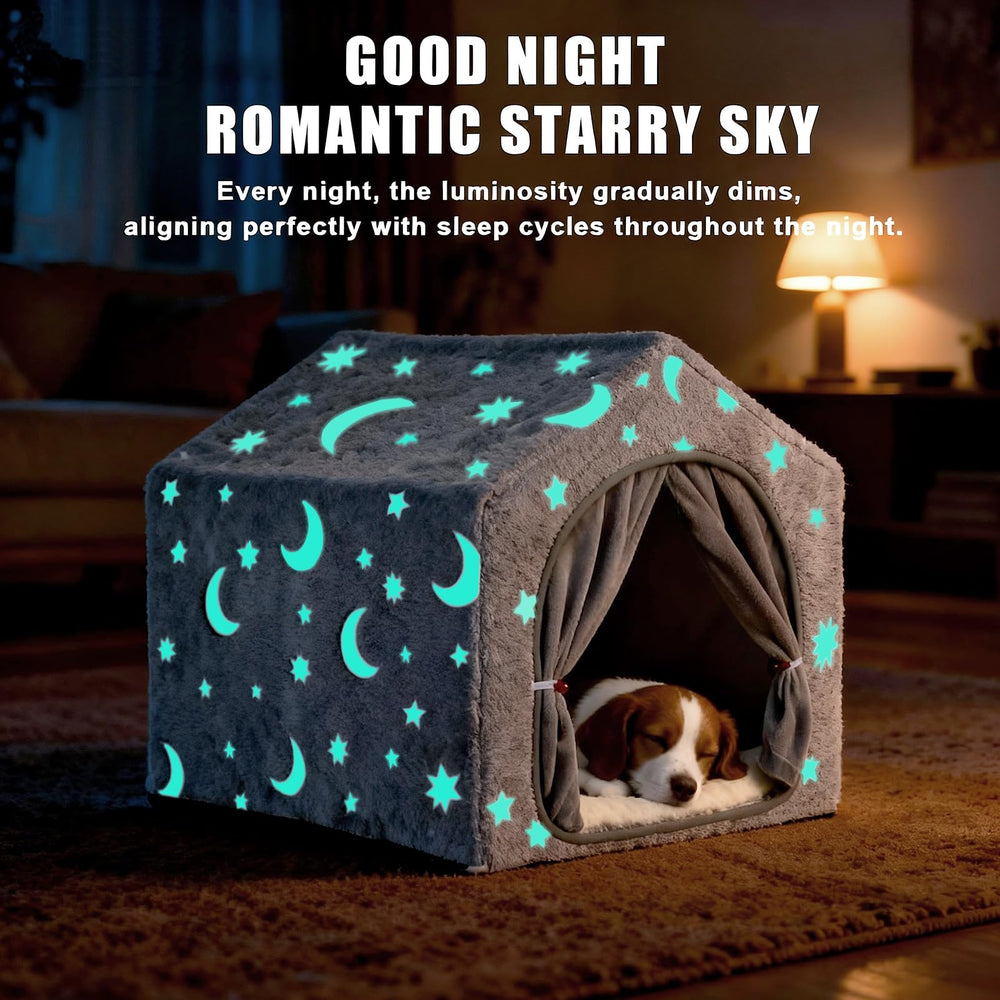 Pelemee 25x25 inch indoor dog house fits dogs weighing 18-40 lb.