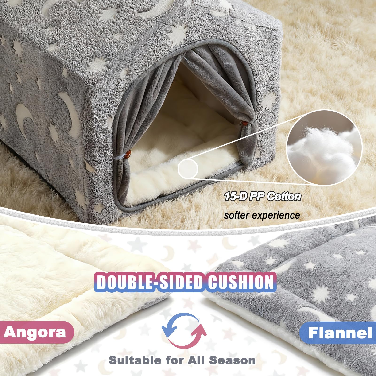 Pelemee washable cushion dog bed offers year-round comfort and easy cleaning.