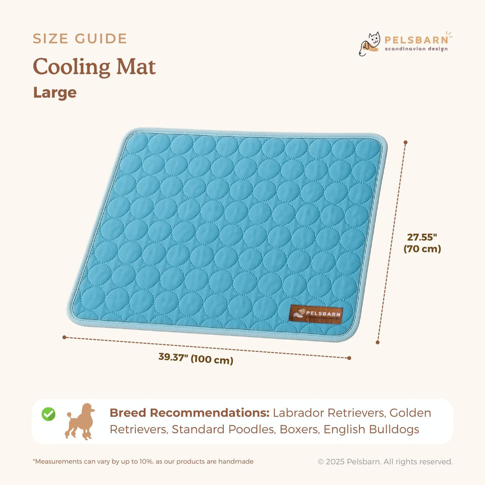 Pelsbarn self-cooling material helps keep your dog comfortable on hot days.