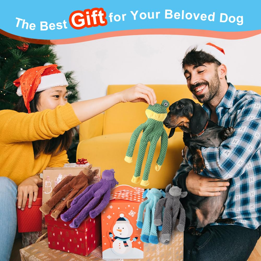 PELTEFLU gift-pack plush squeaky toys ideal for dogs' birthdays or holidays.
