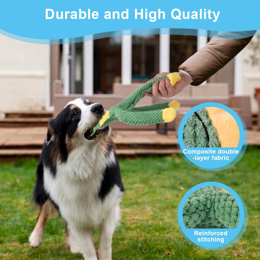 PELTEFLU dog squeak toy teething-friendly texture aids gums during play.