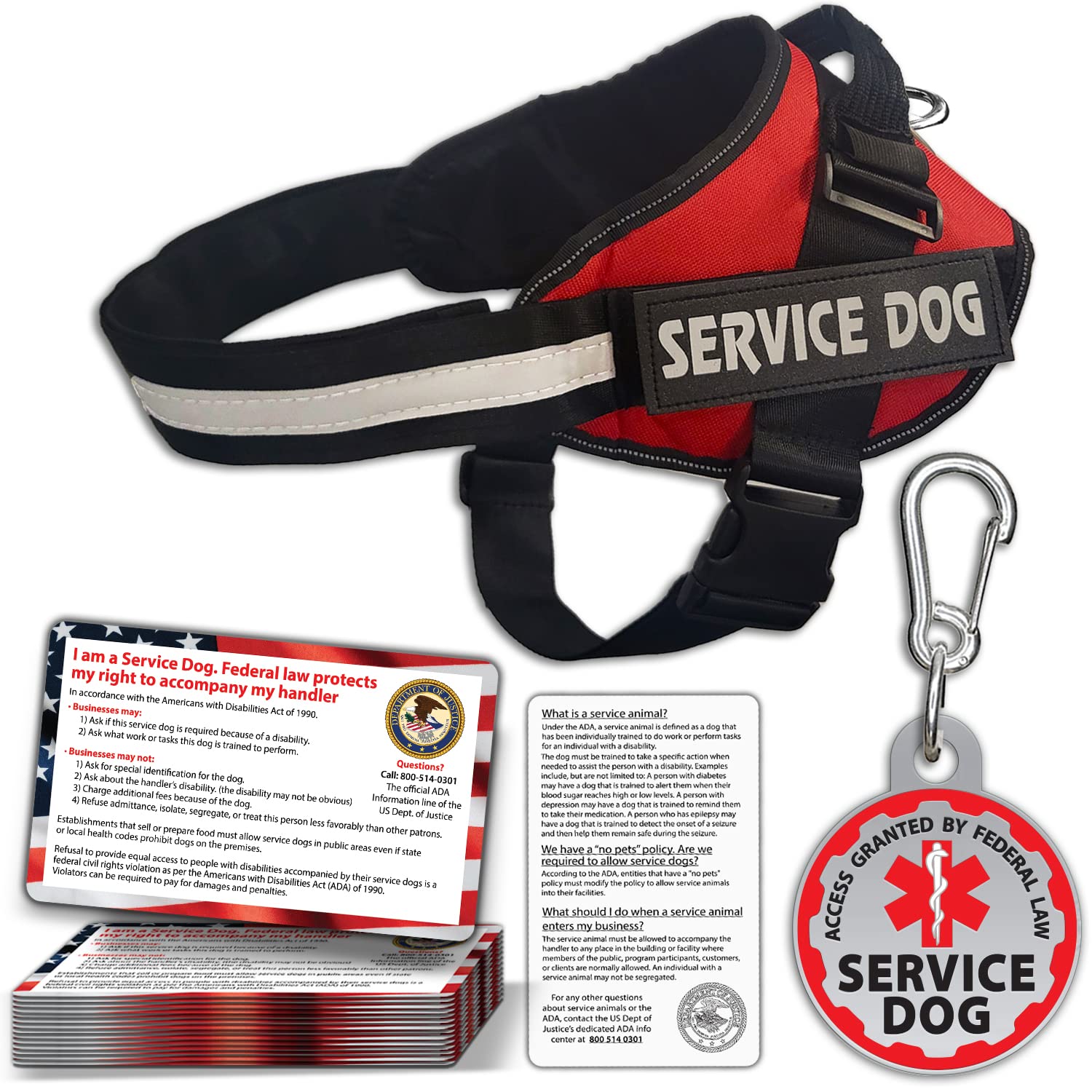 Pelto service dog vest with reflective harness for safety and visibility.