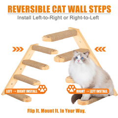 PELUMOZ cat climbing stair shelf right view supports climbing and lounging