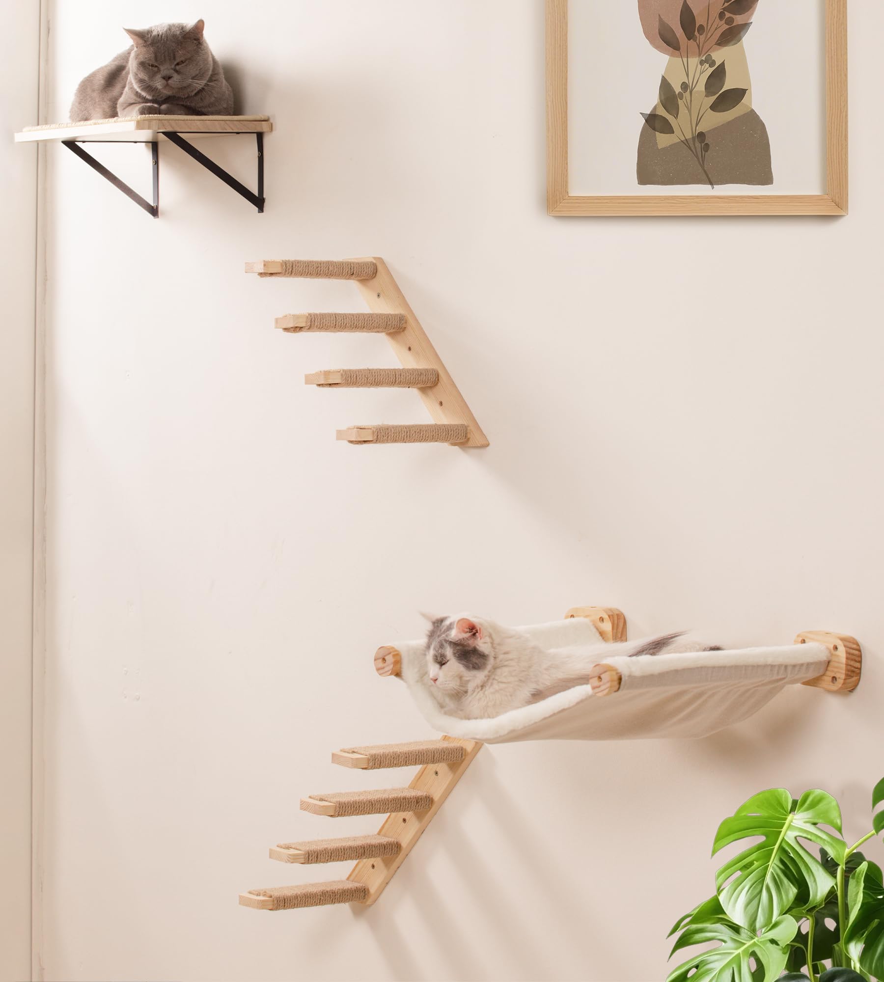 PELUMOZ cat hammock space-saving wall-mounted design for small rooms