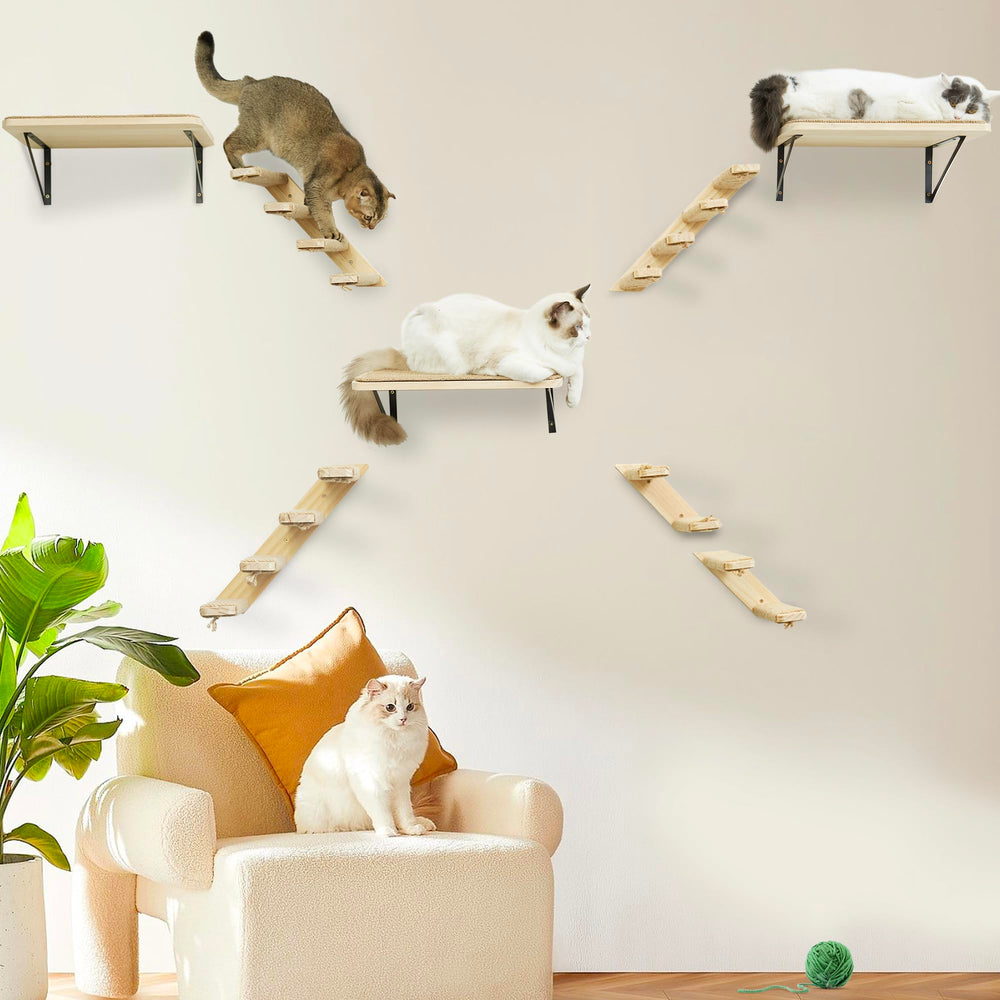 PELUMOZ cat stair shelf lounging perch encourages vertical play