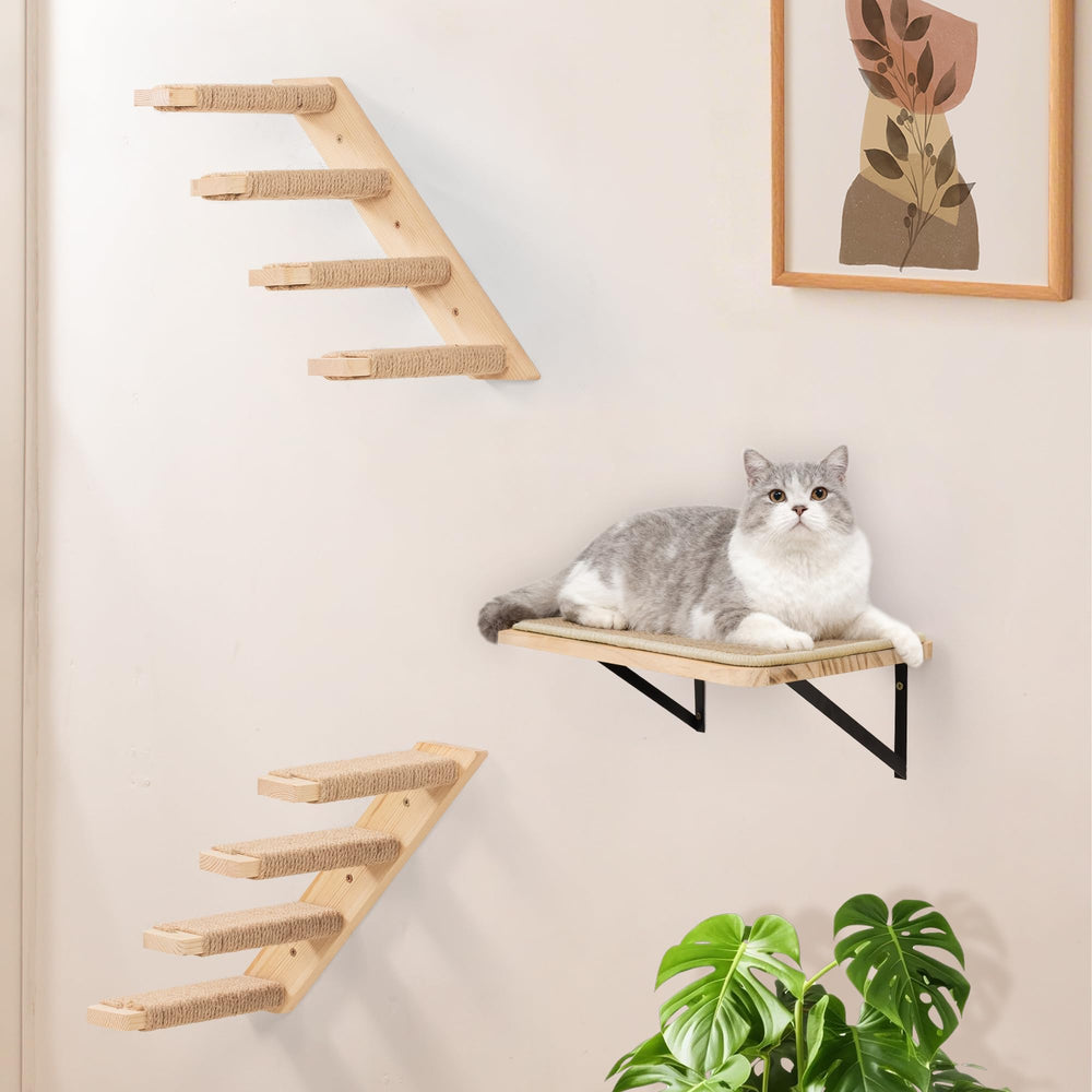 PELUMOZ cat stair shelf wide grip steps aid kittens