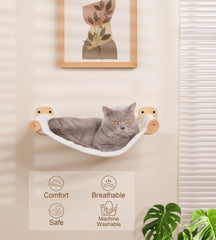 peluomoz cat wall hammock reversible fabric highlights year-round comfort