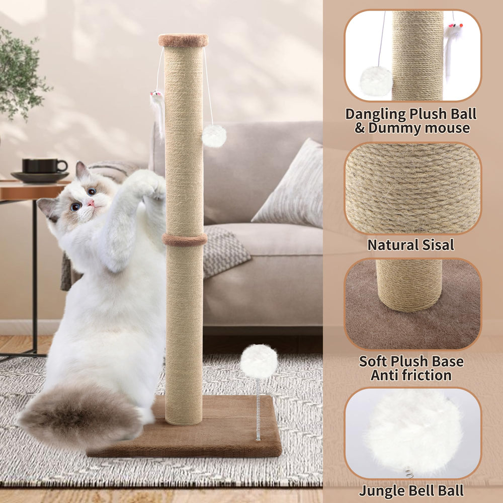 PEL UOMOZ sisal-wrapped scratching surface mimics tree bark