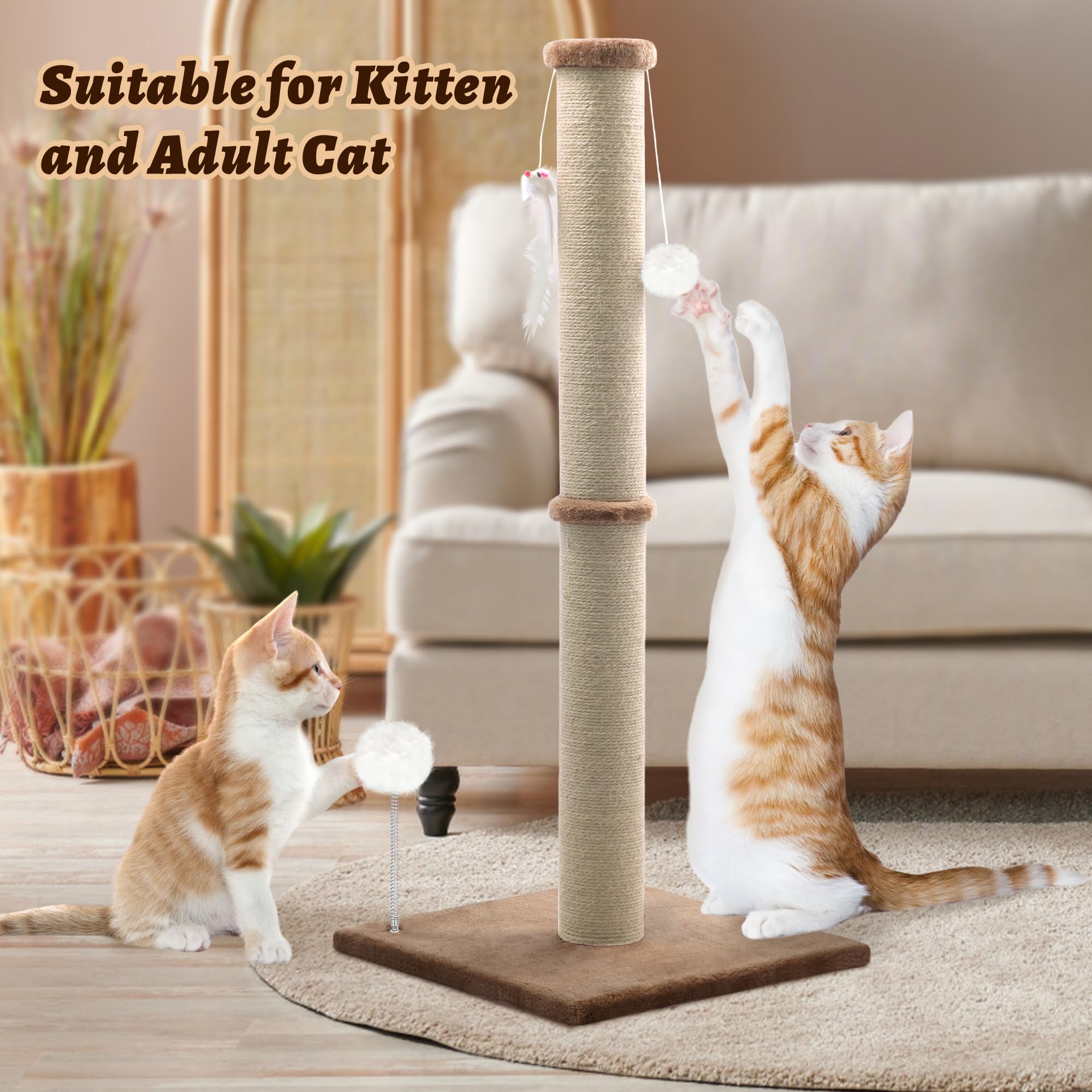 PEL UOMOZ vertical scratch pole suitable for kittens and adults