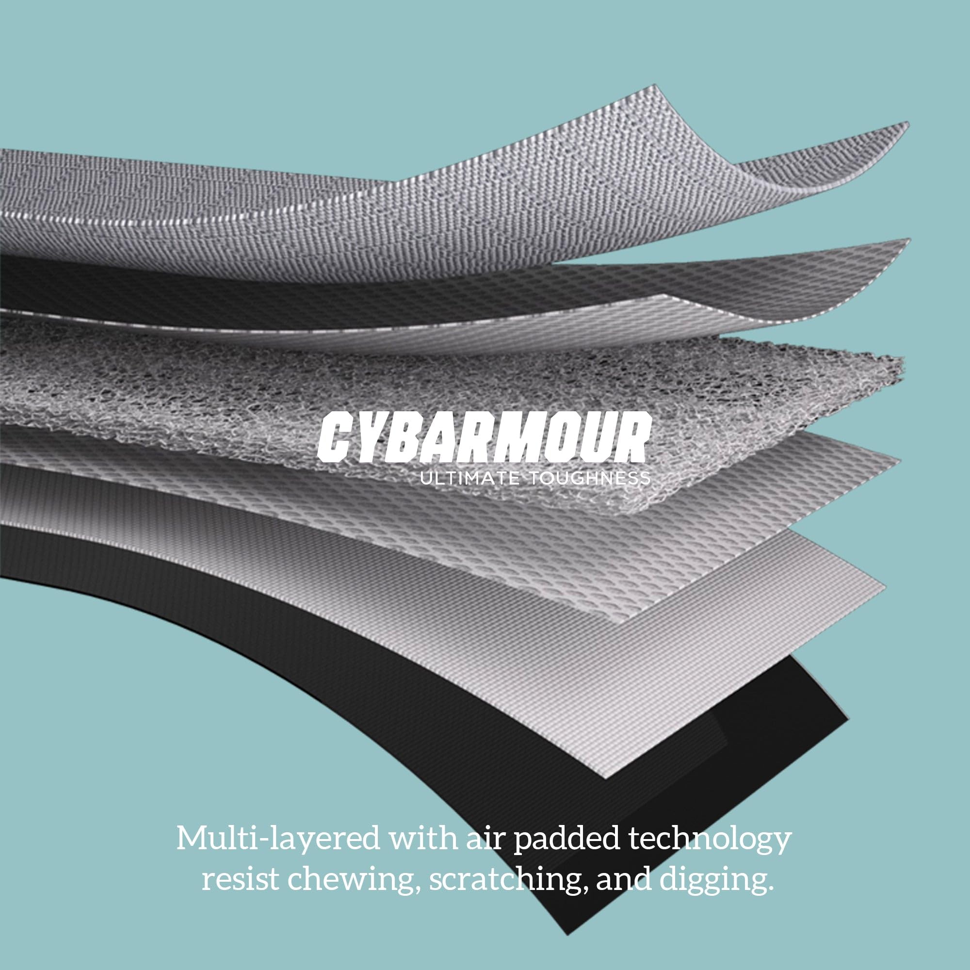 Pelzin Cybarmour bed zipper detail highlights hidden YKK zippers