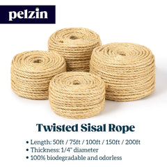 Pelzin sisal rope on cat tree repair, enhances play and claws
