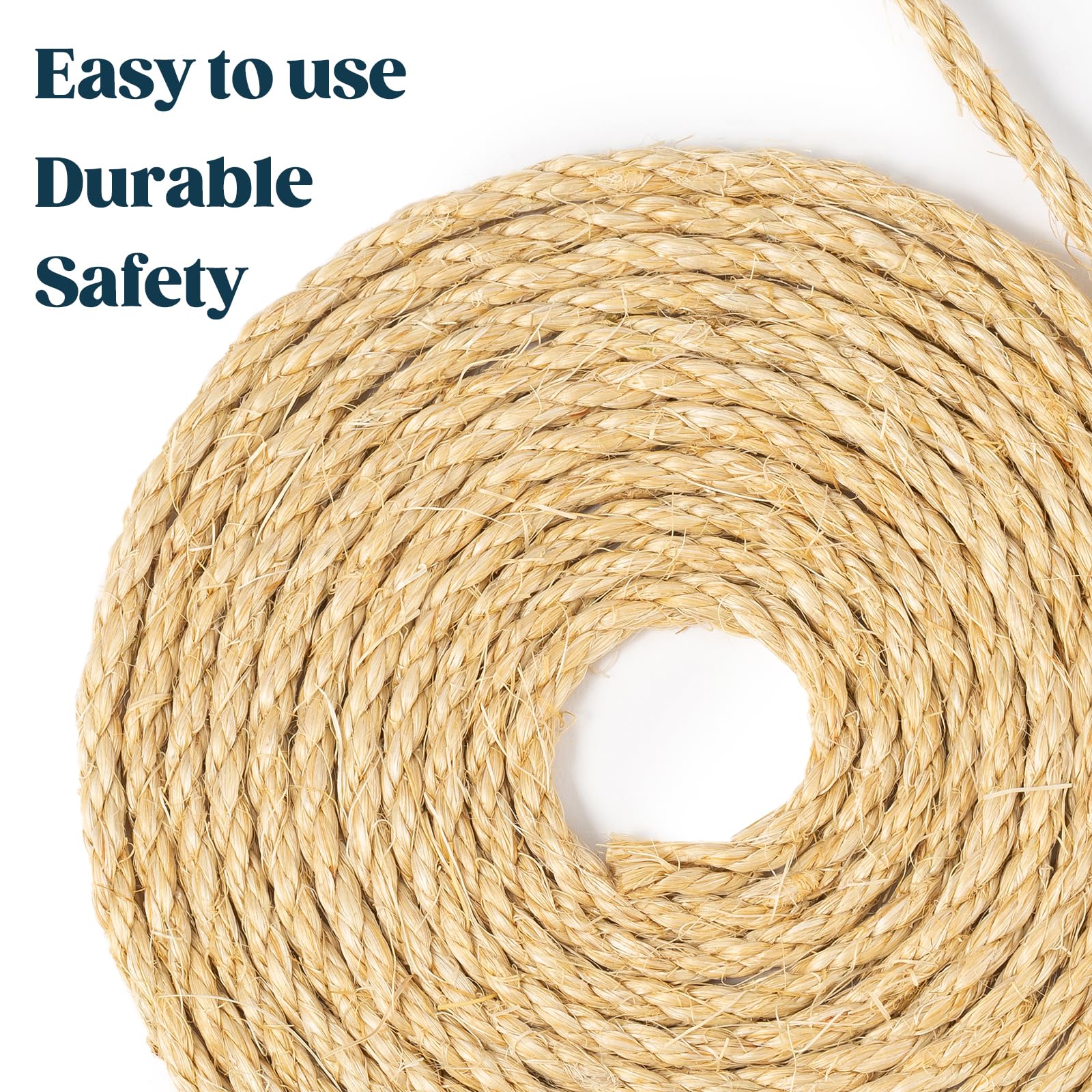 Pelzin 200 ft rope lasts months for active cats, durable scratching material