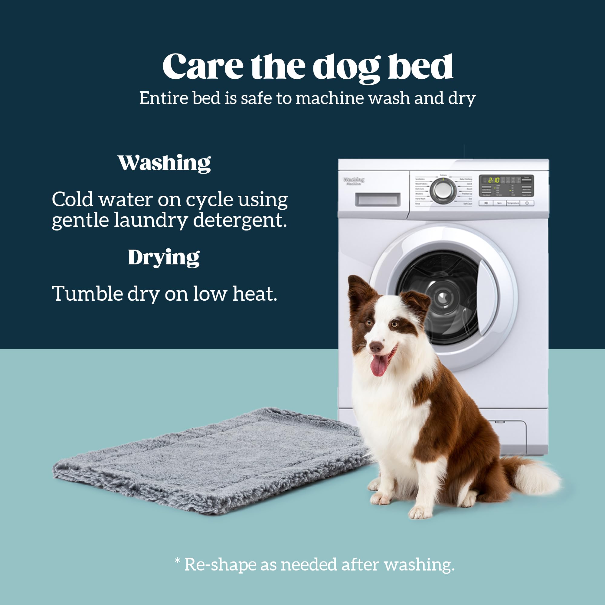 PELZIN Indestructible bed uses densely woven lambswool for durability