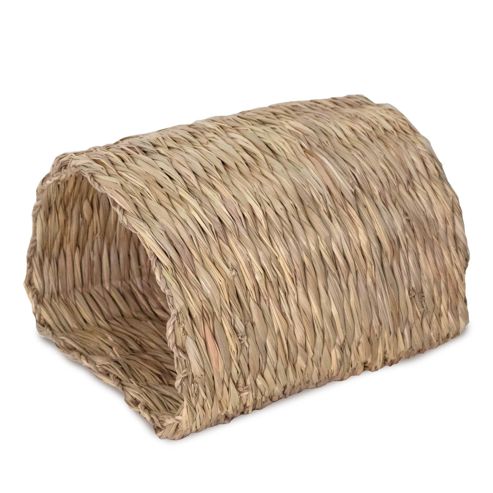 PEMAR Seagrass House Tunnel Hutch, assembled view shows a cozy hideaway for rabbits.