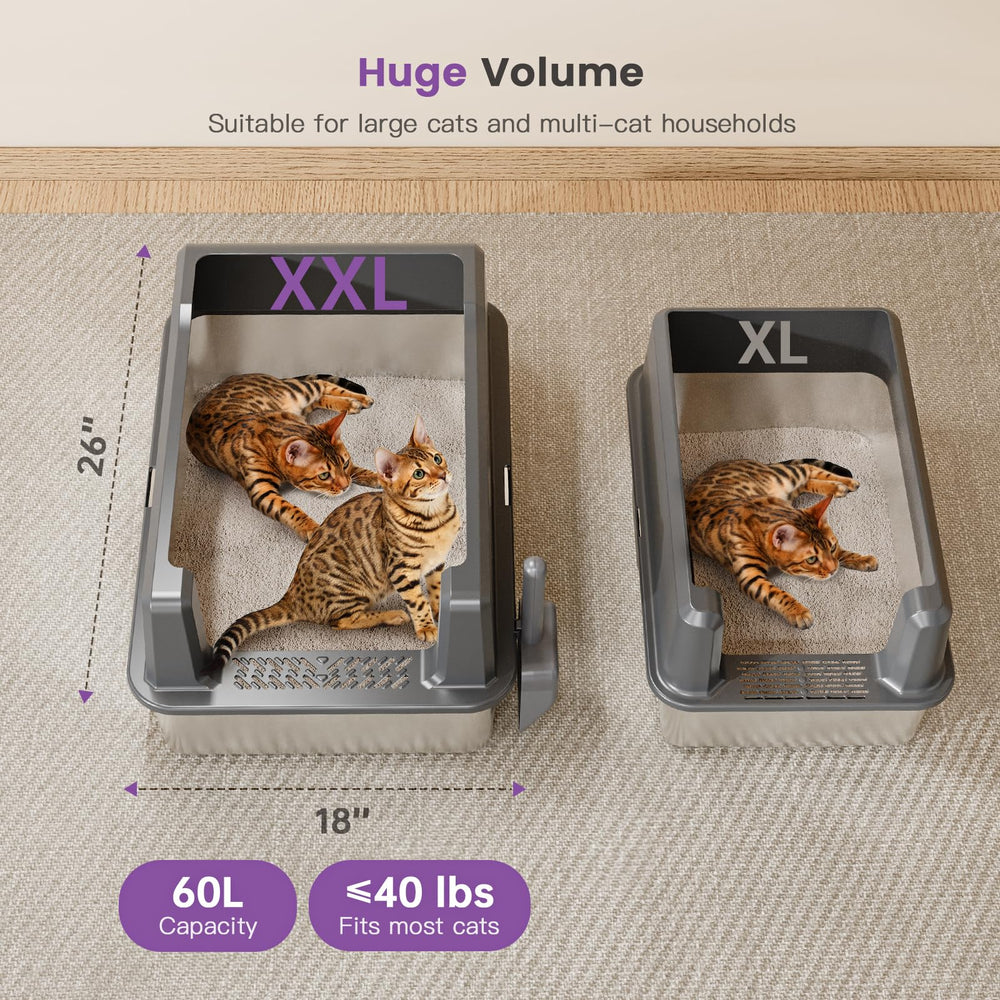 Pematar XXL stainless steel interior offers generous space for large cats, for spacious comfort.