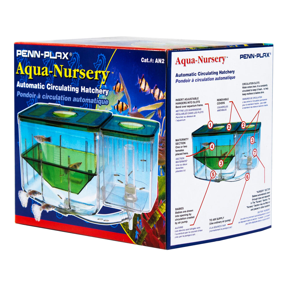 Penn-Plax AN2 Aqua Nursery adjustable hangers for flexible placement.