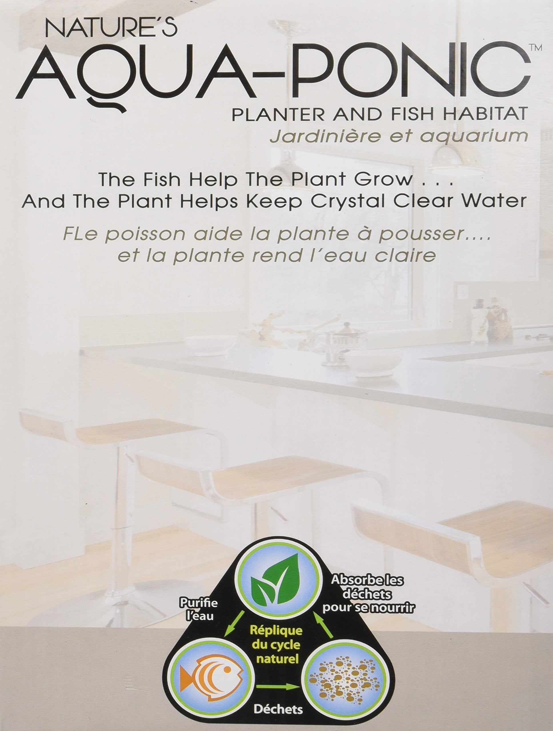 Penn-Plax Aqua-Ponic tank water-entry view emphasizes simple plant watering.