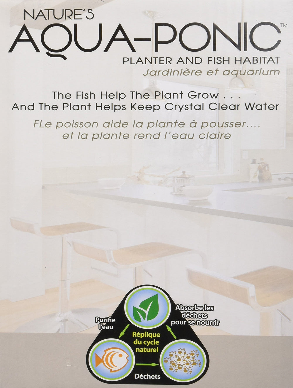 Penn-Plax Aqua-Ponic tank water-entry view emphasizes simple plant watering.