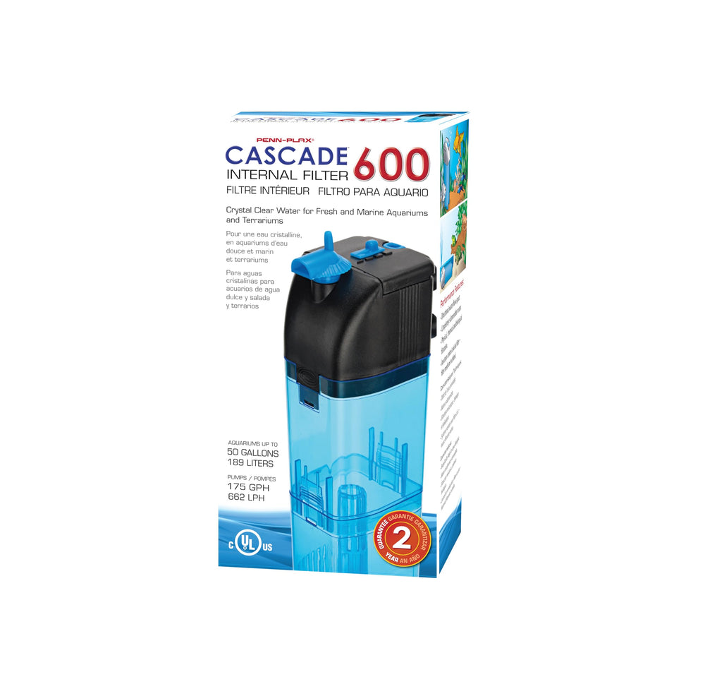 Cascade 600 venturi aeration adds oxygenation without an extra pump.
