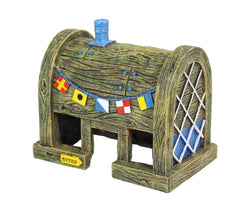 Penn-Plax Krusty Krab aquarium ornament adds Bikini Bottom charm while staying securely anchored.