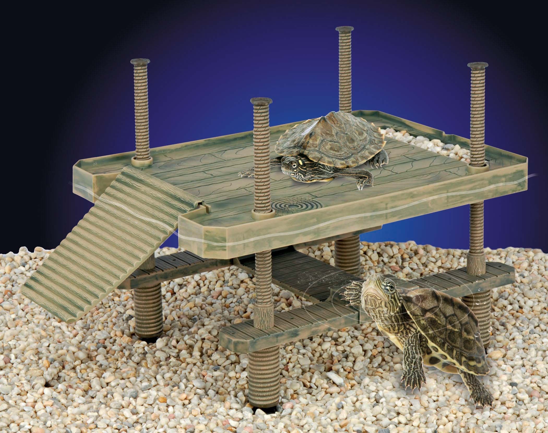 Penn-Plax Reptology Basking Platform provides ample basking space for turtles