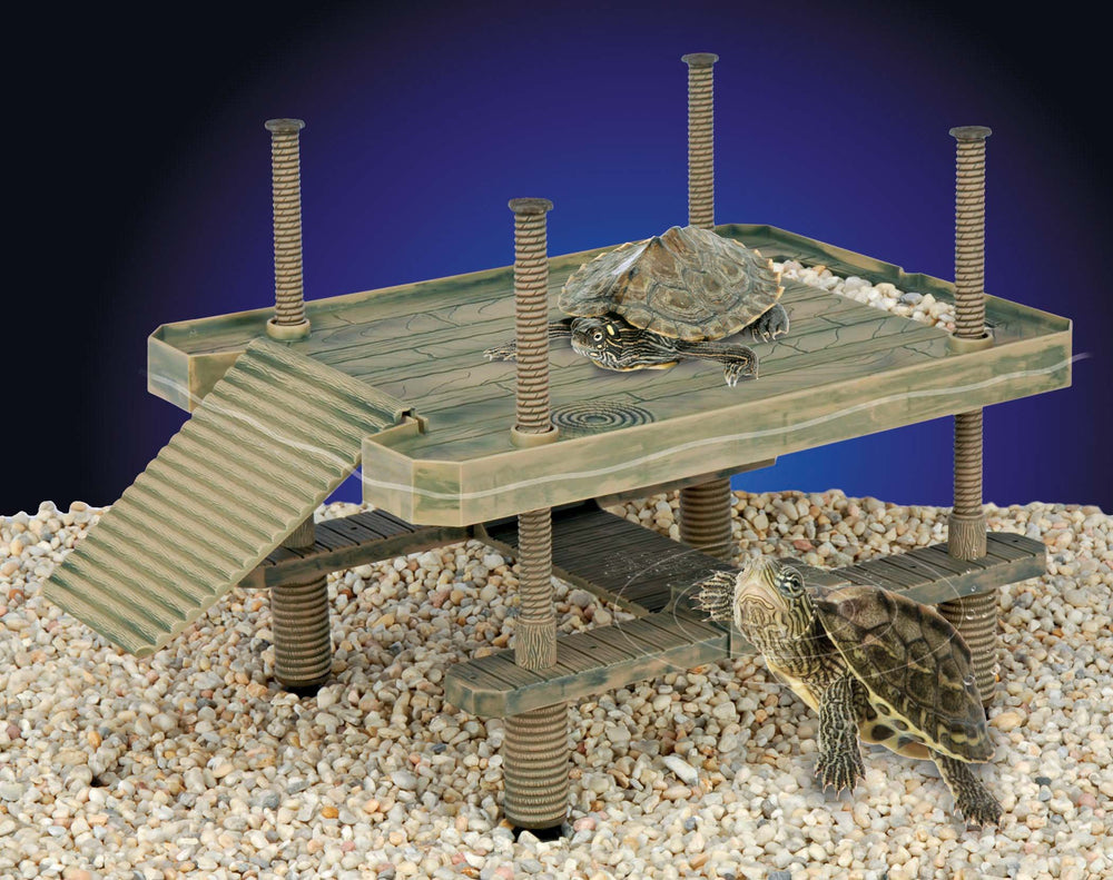 Penn-Plax Reptology Basking Platform provides ample basking space for turtles