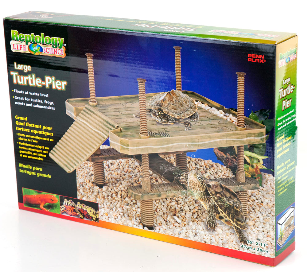 Penn-Plax Reptology Built-in gravel bin supports balanced entry