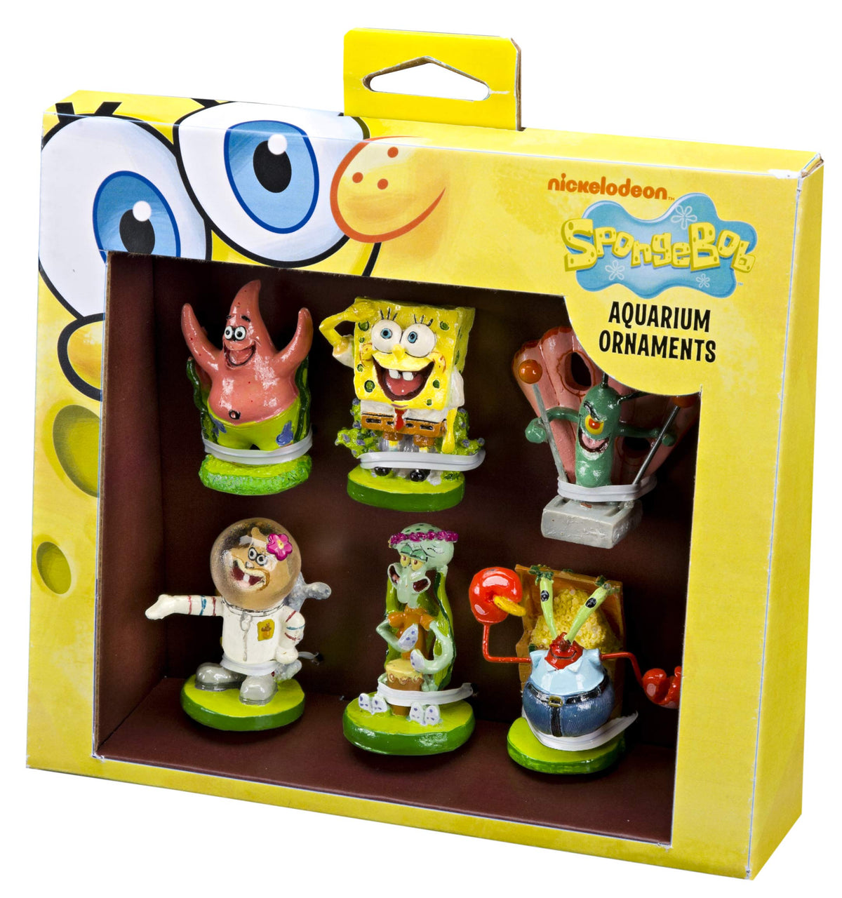 Penn-Plax SpongeBob mini ornament in tank adds playful Bikini Bottom decor.