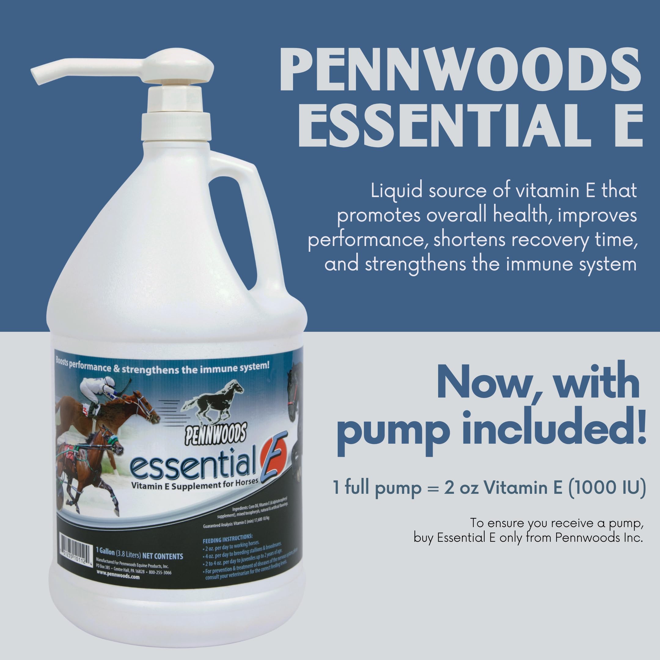 Pennwoods Essential E dosing scene with measuring pump in use.